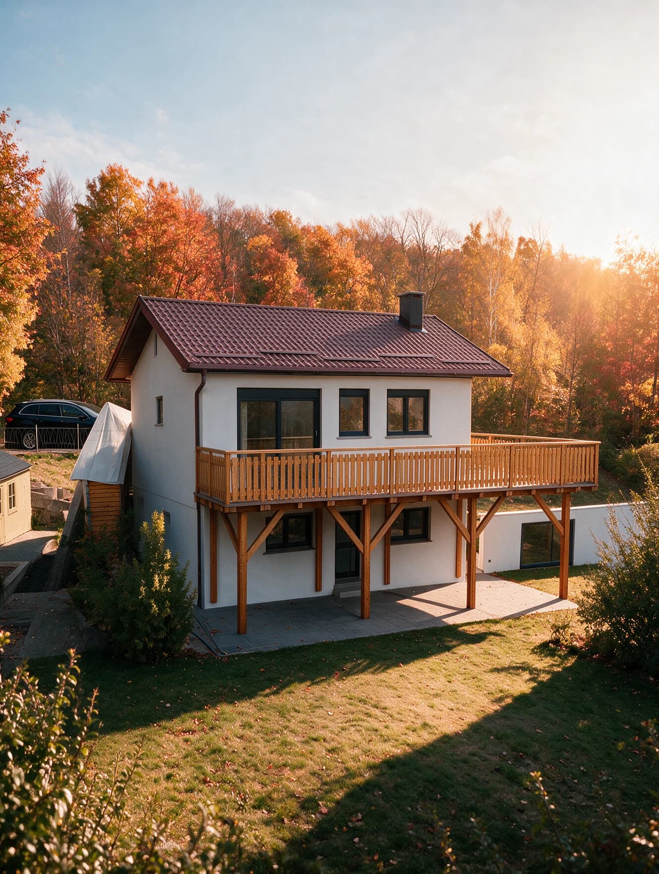 Einfamilienhaus Neulichtenberg im Herbst