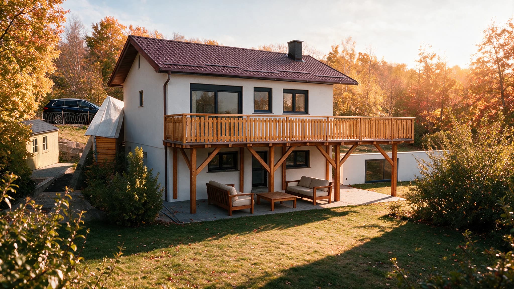Einfamilienhaus Neulichtenberg im Herbst